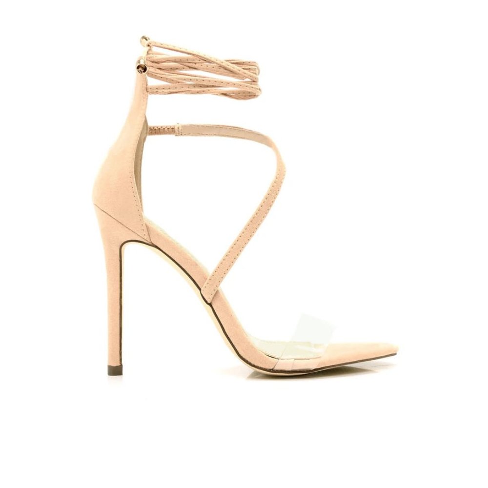 Fashion Nova Clear and Nude Heel  - New